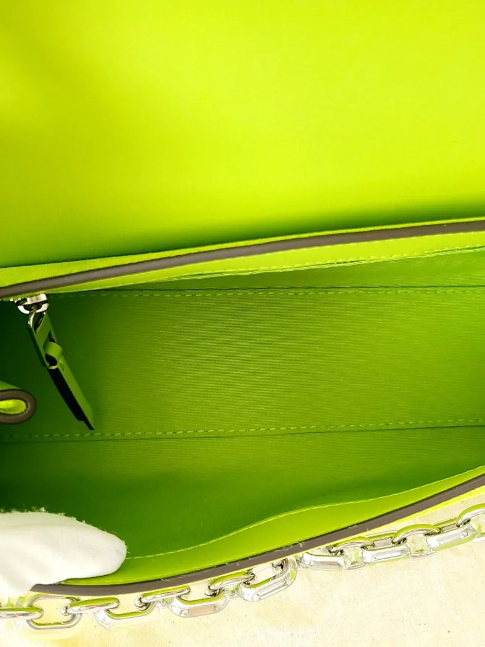 Tory Burch Rory Novelty Suede Flap Shoulder Bag Bitter Lime Multi Straps $675